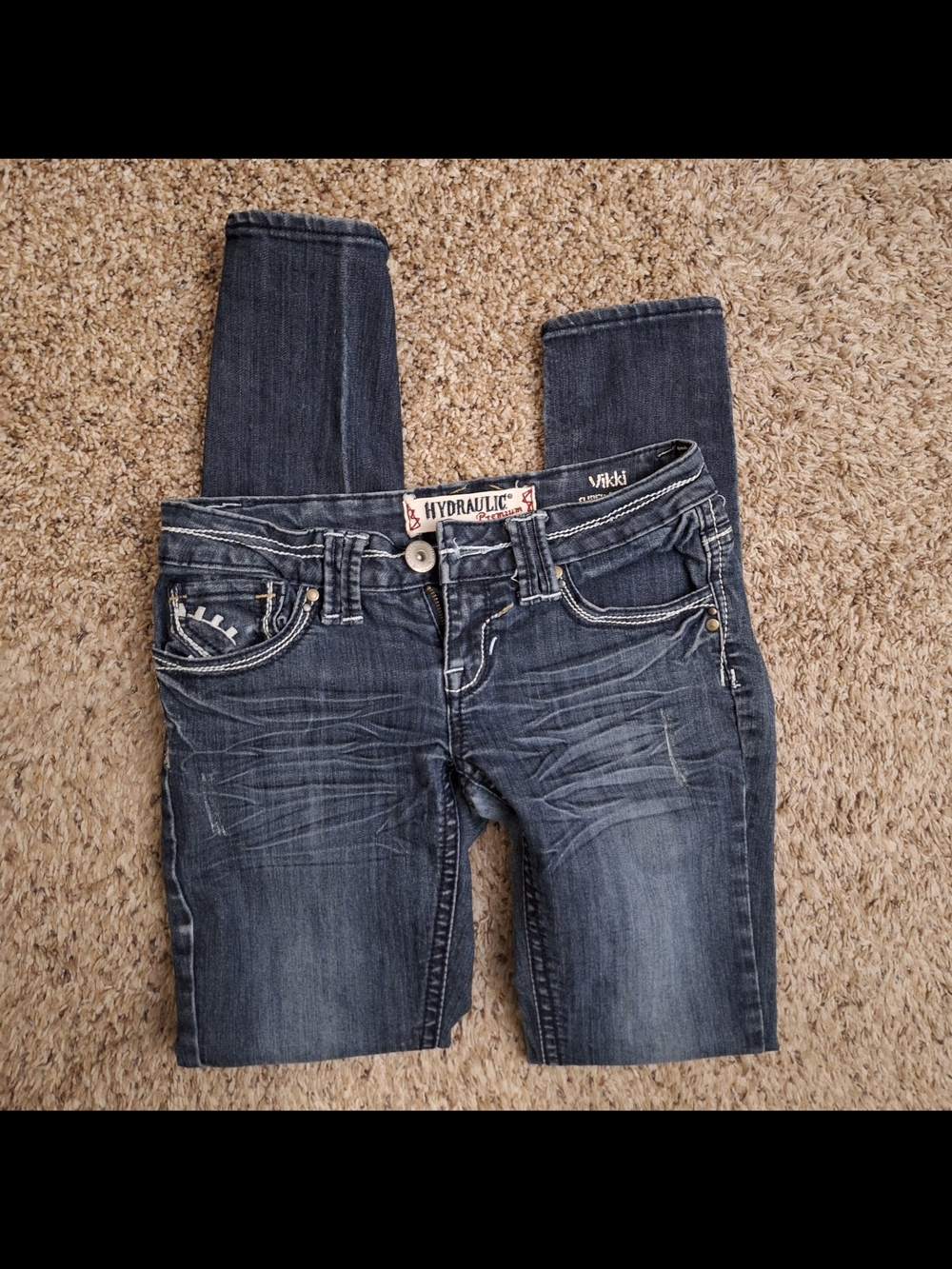 Hydraulic Premium Vikki Super Skinny Jeans Size 7/8 Dark Wash